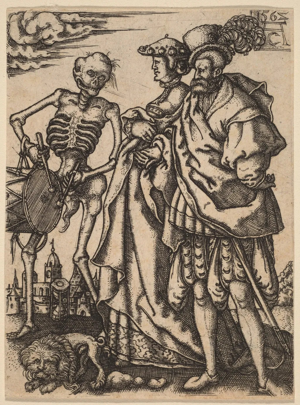 Dance of Death I, by Allaert Claesz, ink