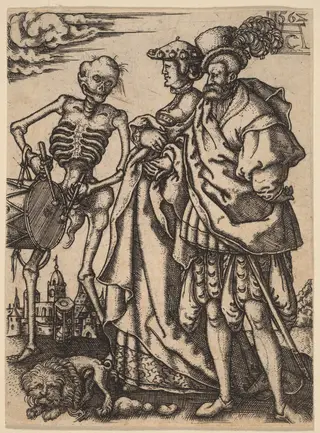 Dance of Death I, by Allaert Claesz, ink