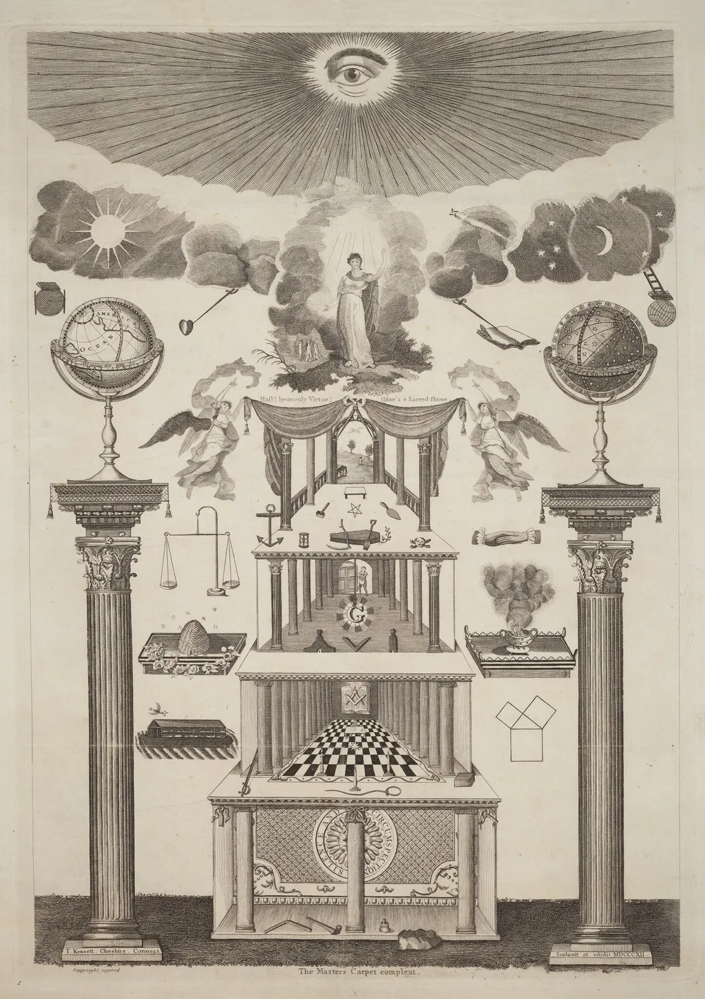 The Master's Carpet, by Thomas Kensett, ink, 1812