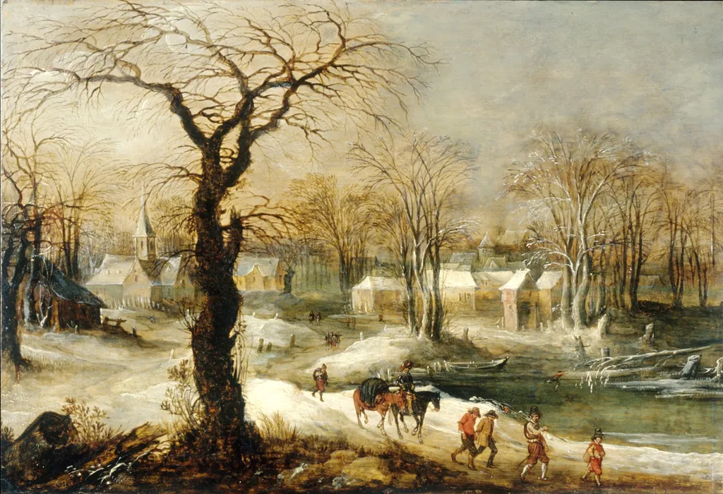 Winter Landscape, by Joos de Momper the Younger, oil, 1620