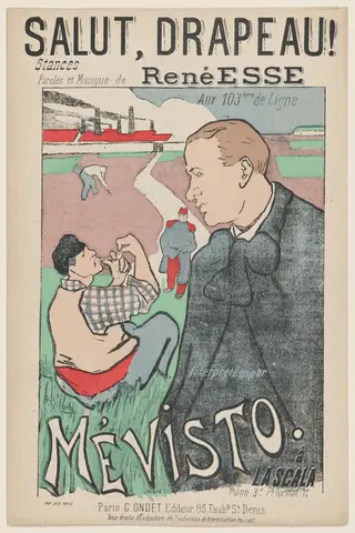 Salut, Drapeau!, by Henri-Gabriel Ibels, watercolor, 1894
