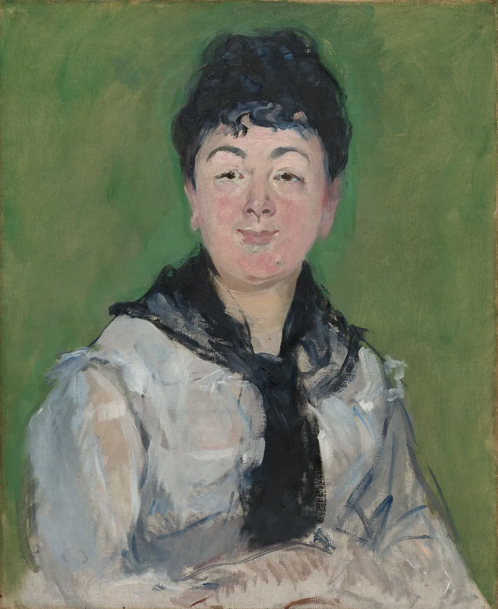 Portrait of a Woman with a Black Fichu, by Edouard Manet, oil