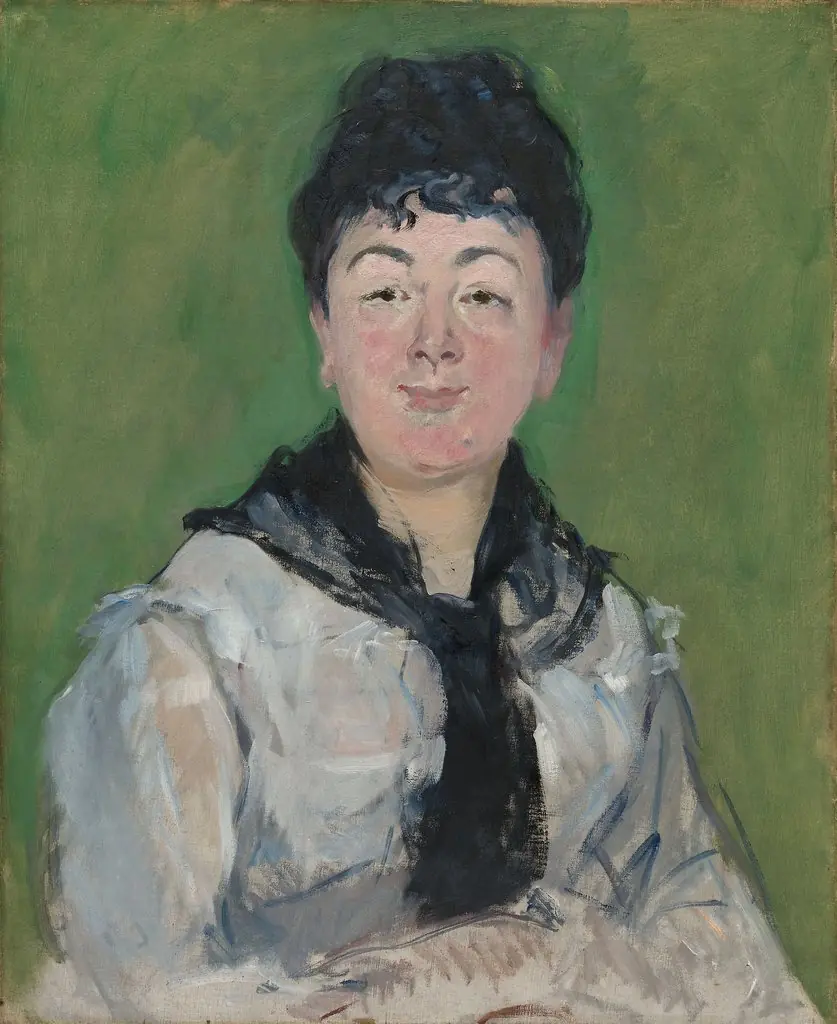 Portrait of a Woman with a Black Fichu, by Edouard Manet, oil
