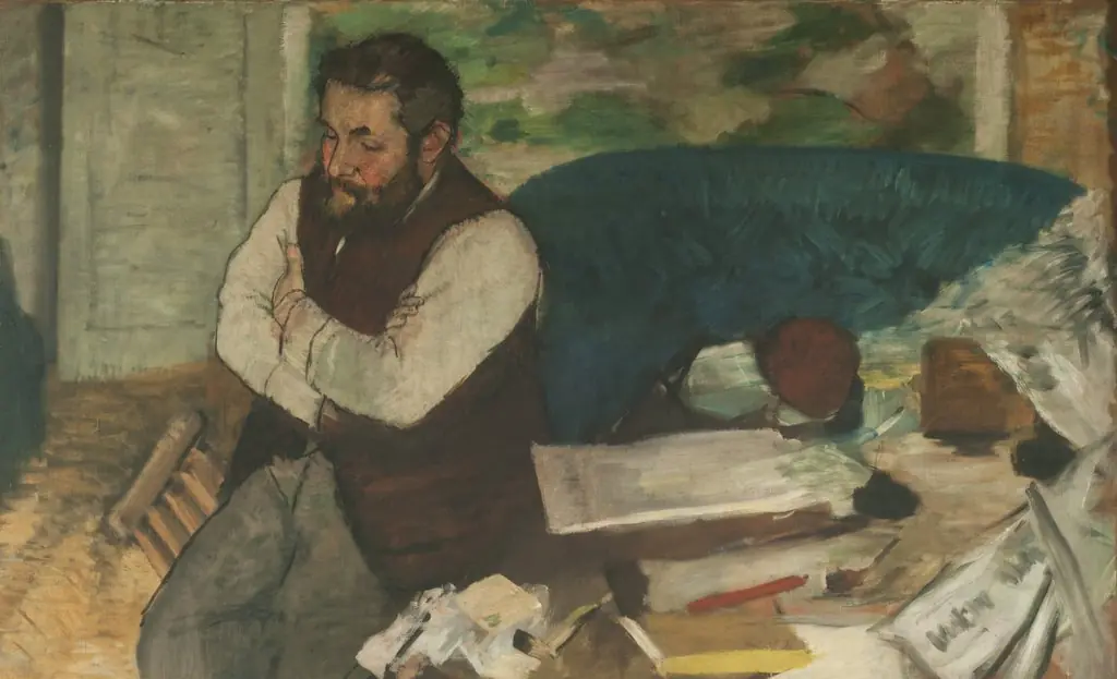 Portrait de Diego Martelli, by Edgar Degas, oil, 1890