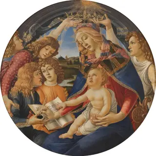 Madonna of the Magnificat, by Sandro Botticelli, tempera, 1492