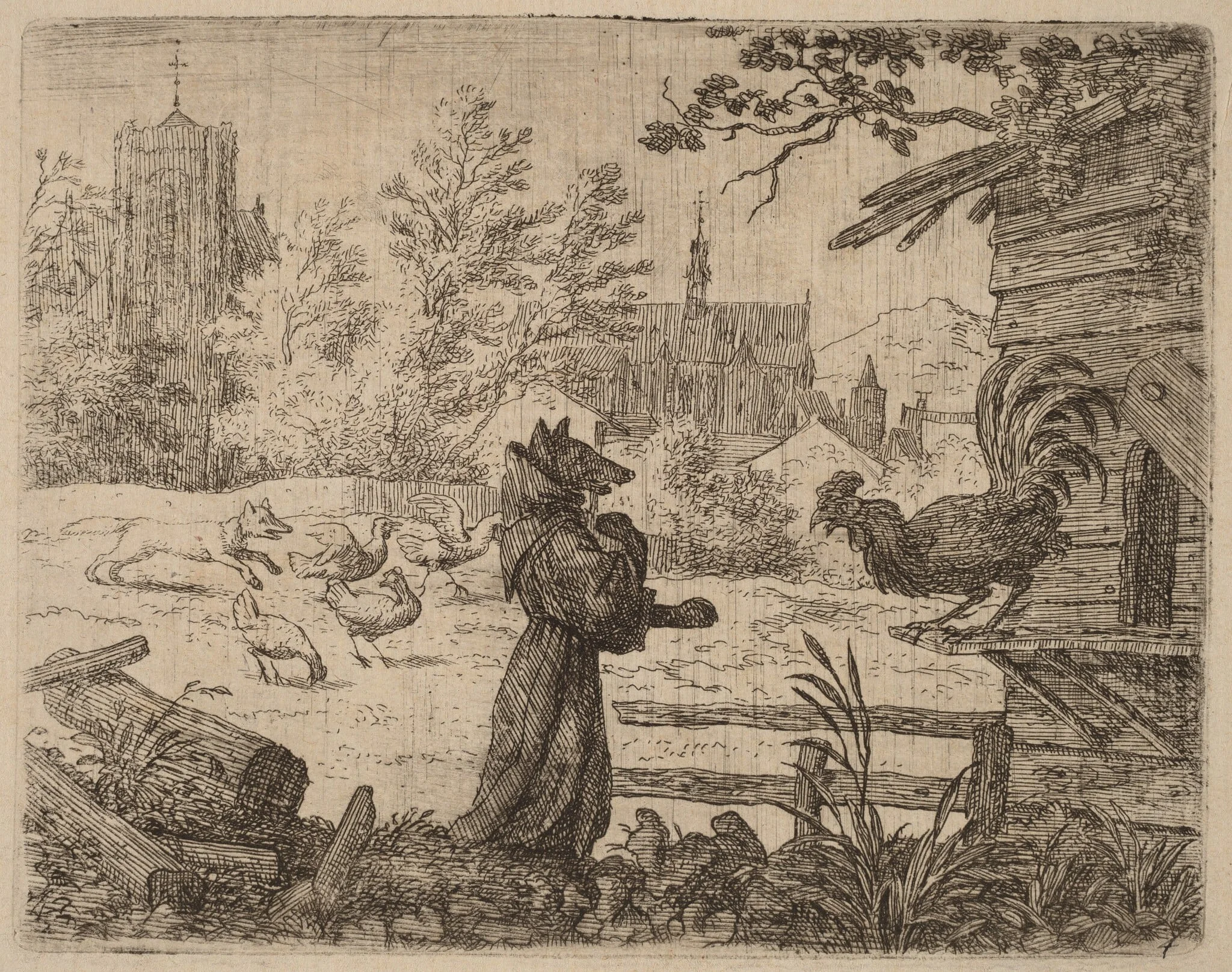 Reynard Disguised as a Monk, detail
