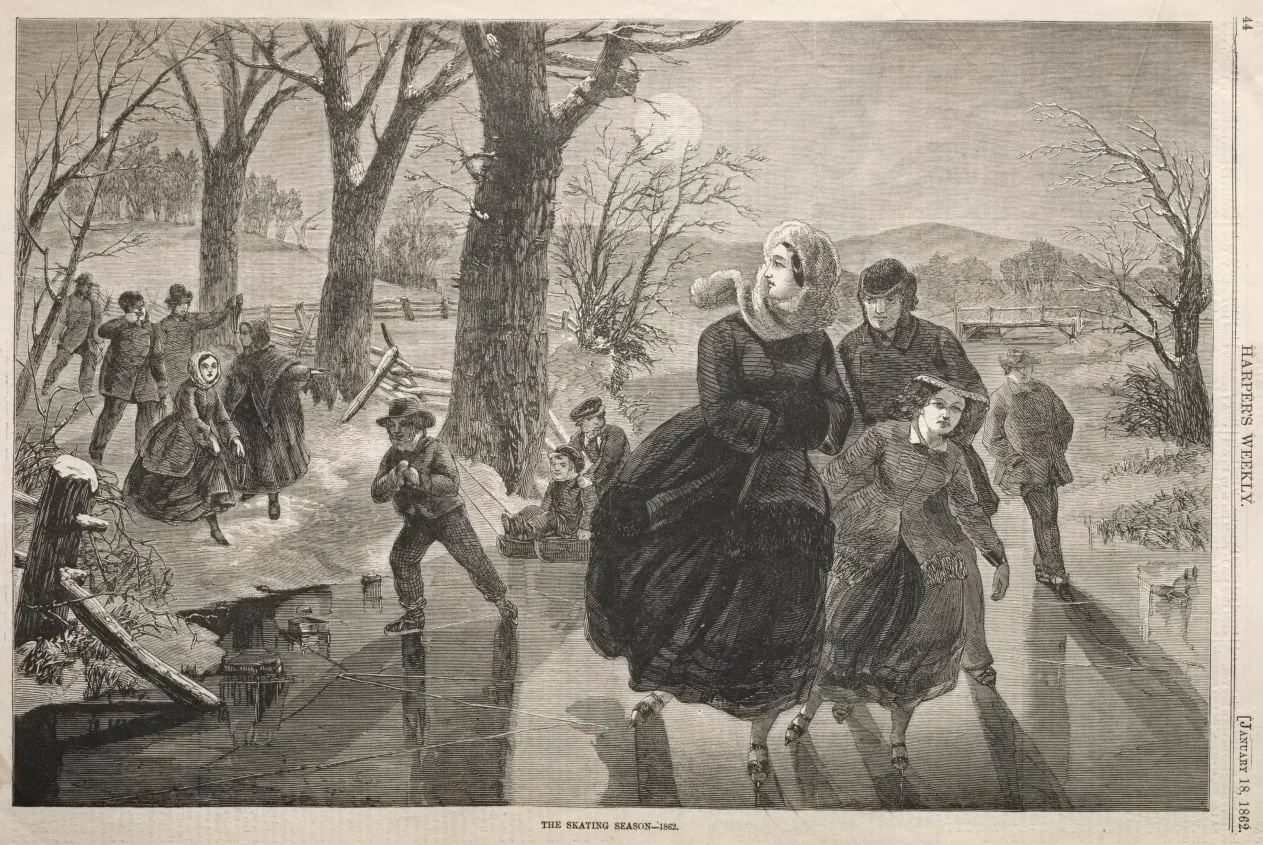 The Skating Season - 1862, detail