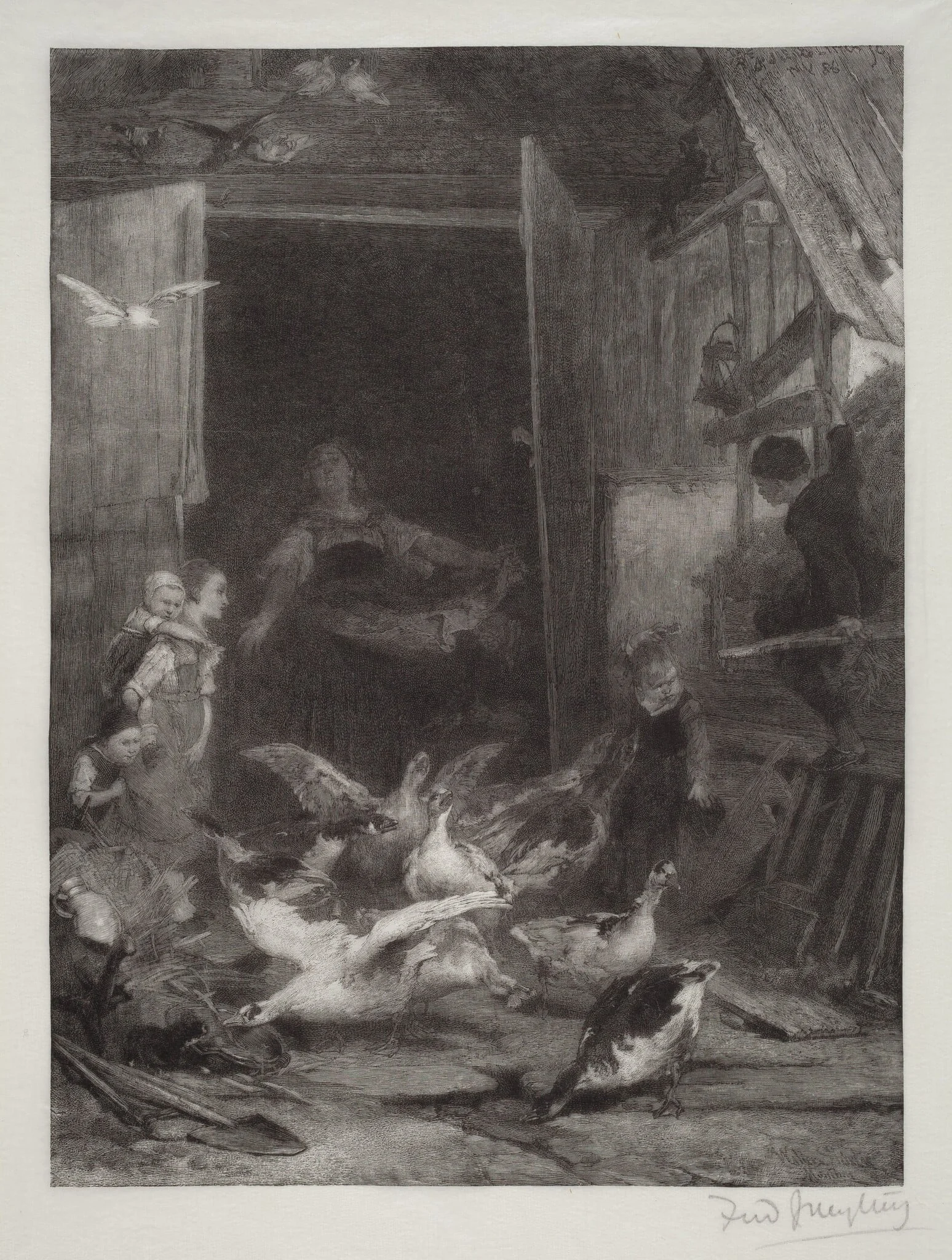 Untitled (Farm Scene), detail