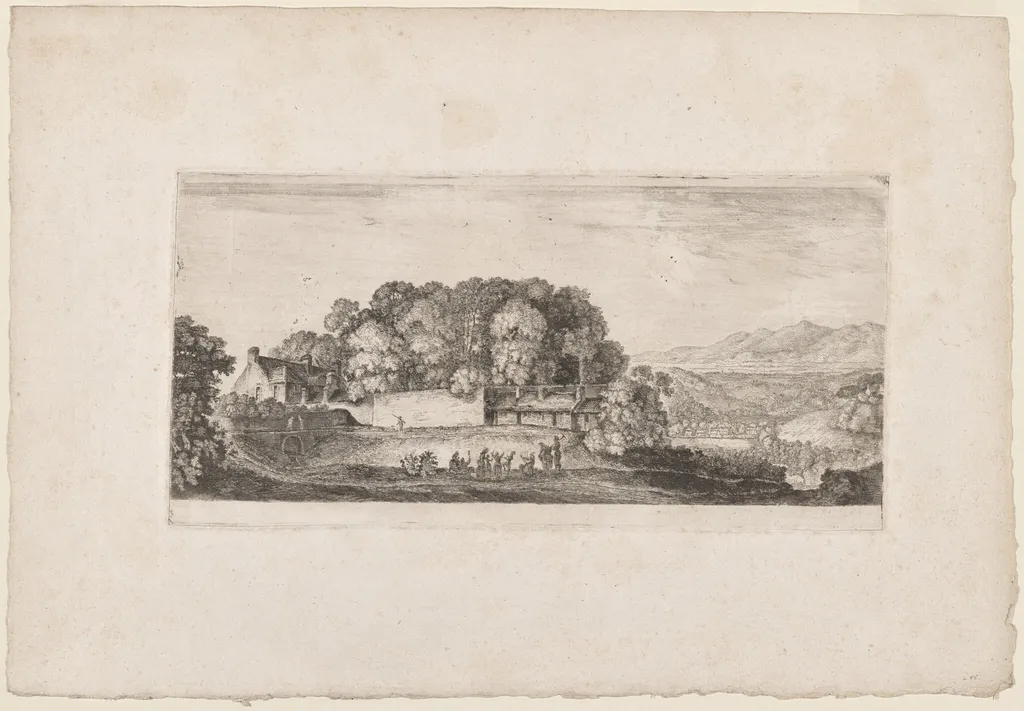 Hill-head, near Lasswade, by of Eldin, John Clerk, ink