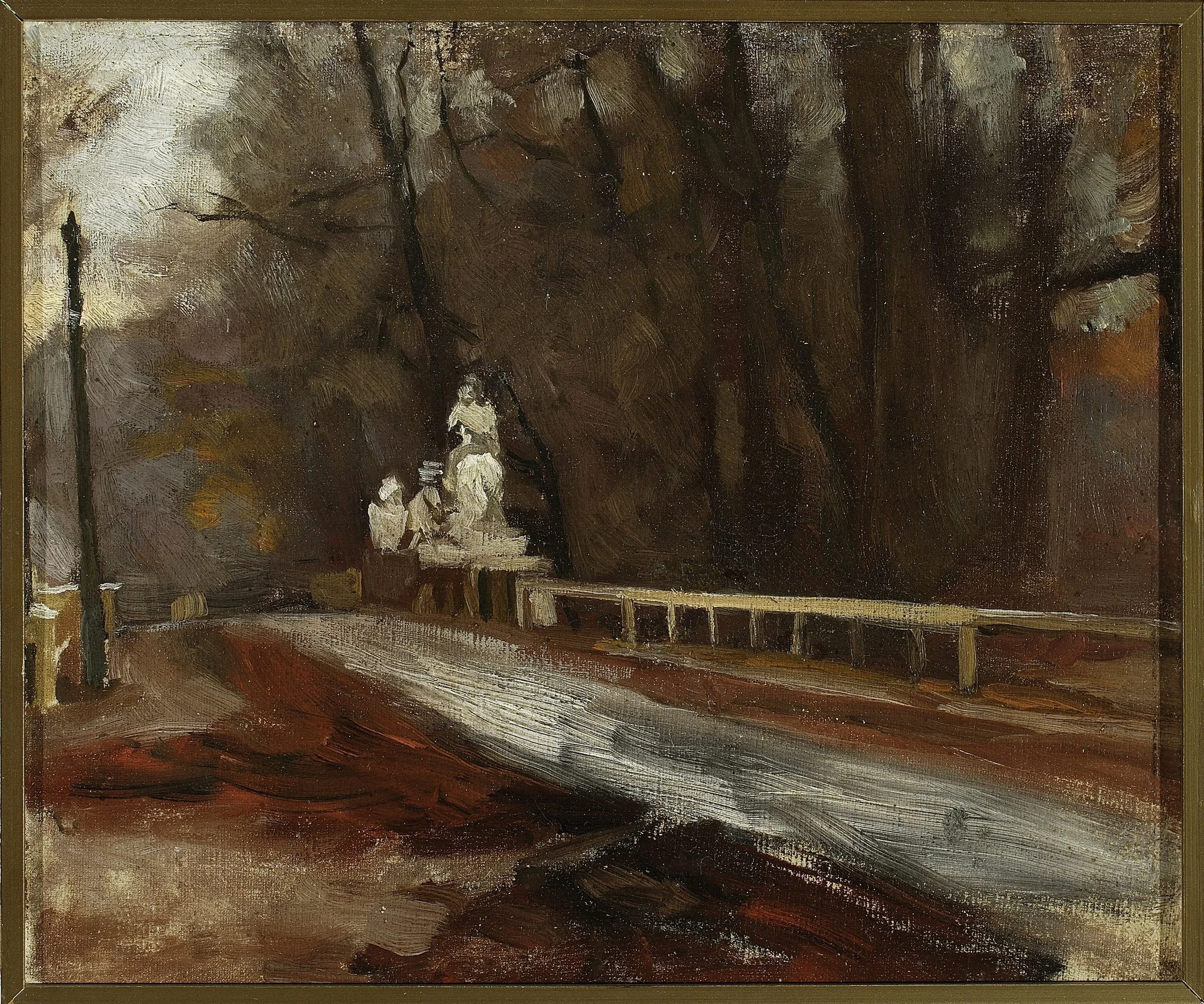 Bridge with the statue of Sobieski at Agrykola, detail