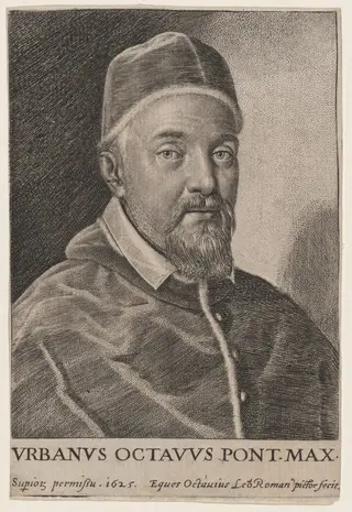 Pope Urban VIII, by Ottavio Leoni, ink, 1625