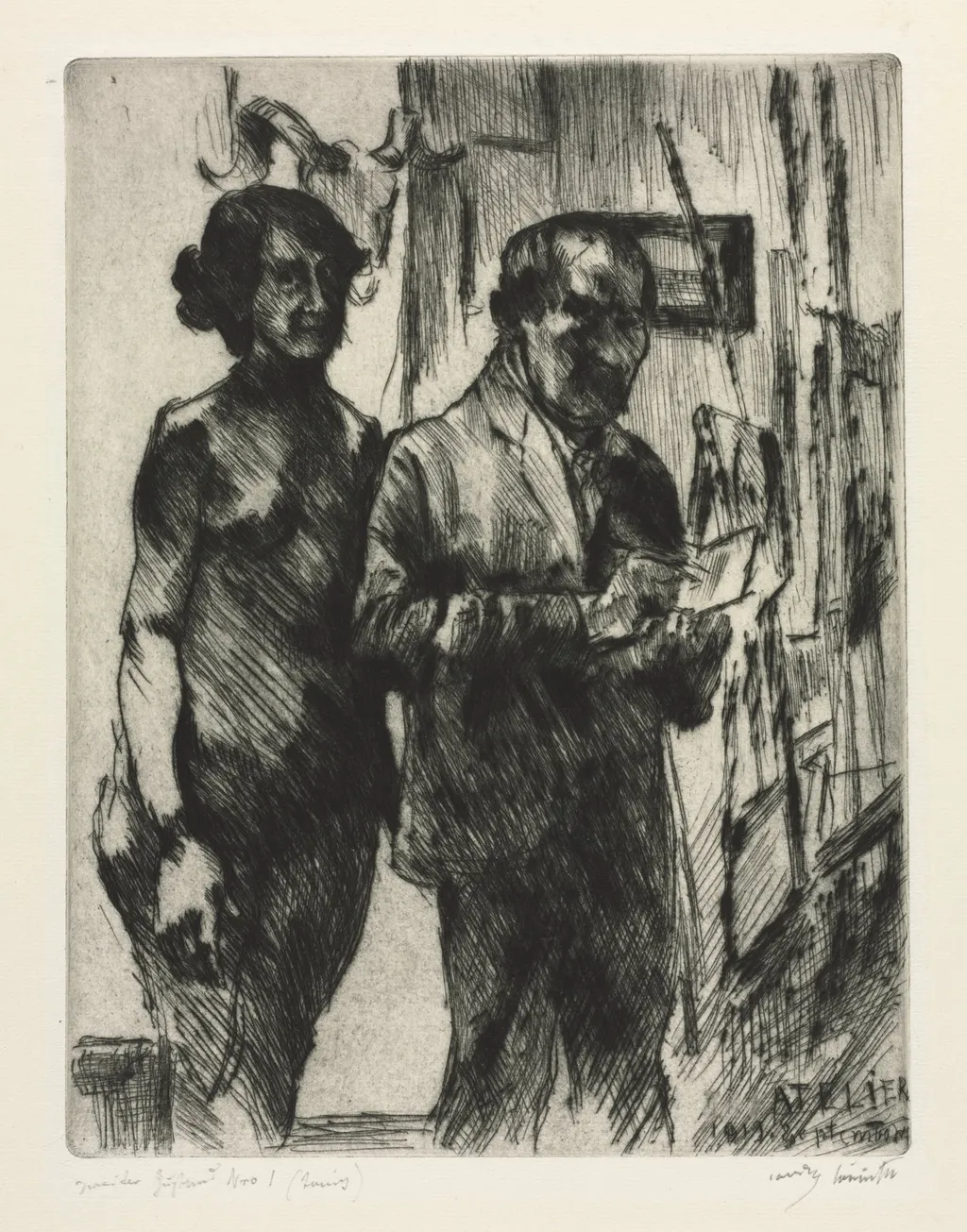 In the Studio, by Lovis Corinth, 1919