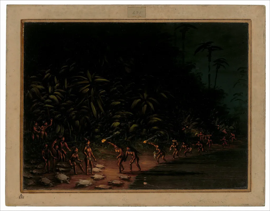 Turtle Hunt, by George Catlin, oil, 1862