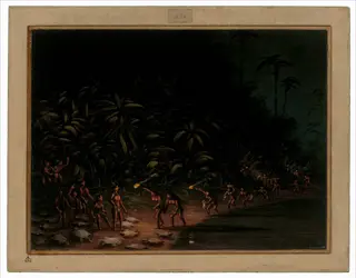 Turtle Hunt, by George Catlin, oil, 1862