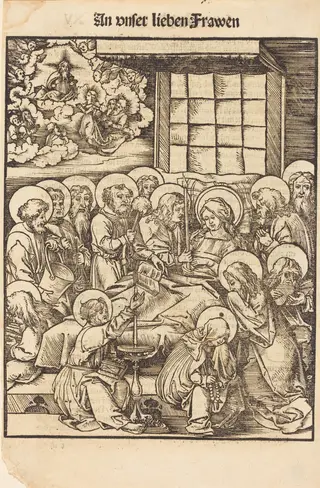 Death of the Virgin, by Hans Wechtlin I, ink, 1503