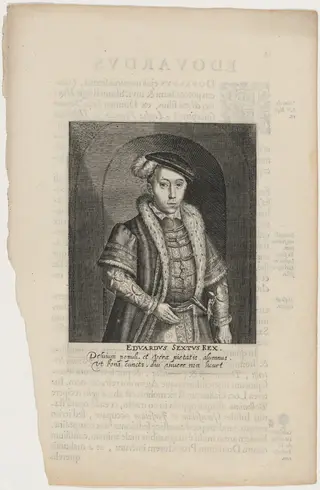 Edward VI, by Willem de Passe, ink, 1620