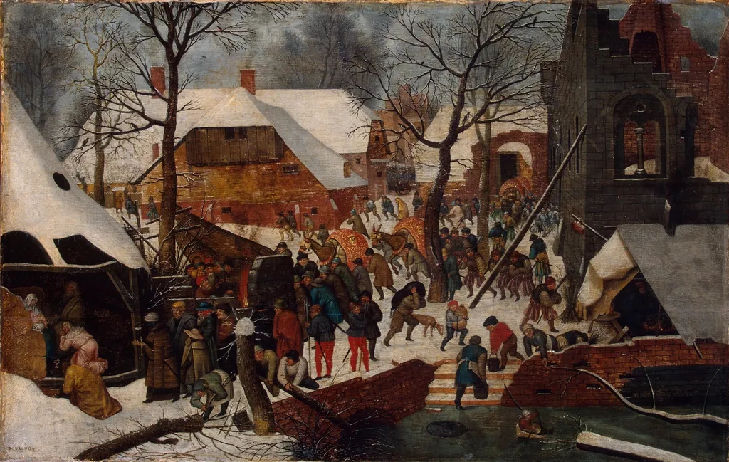 Adoration of the Magi, by Pieter Brueghel the Younger, oil, 1594