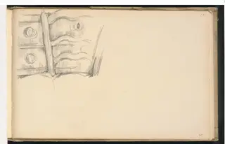 Chair and Dresser, by Paul Cézanne, graphite, 1882