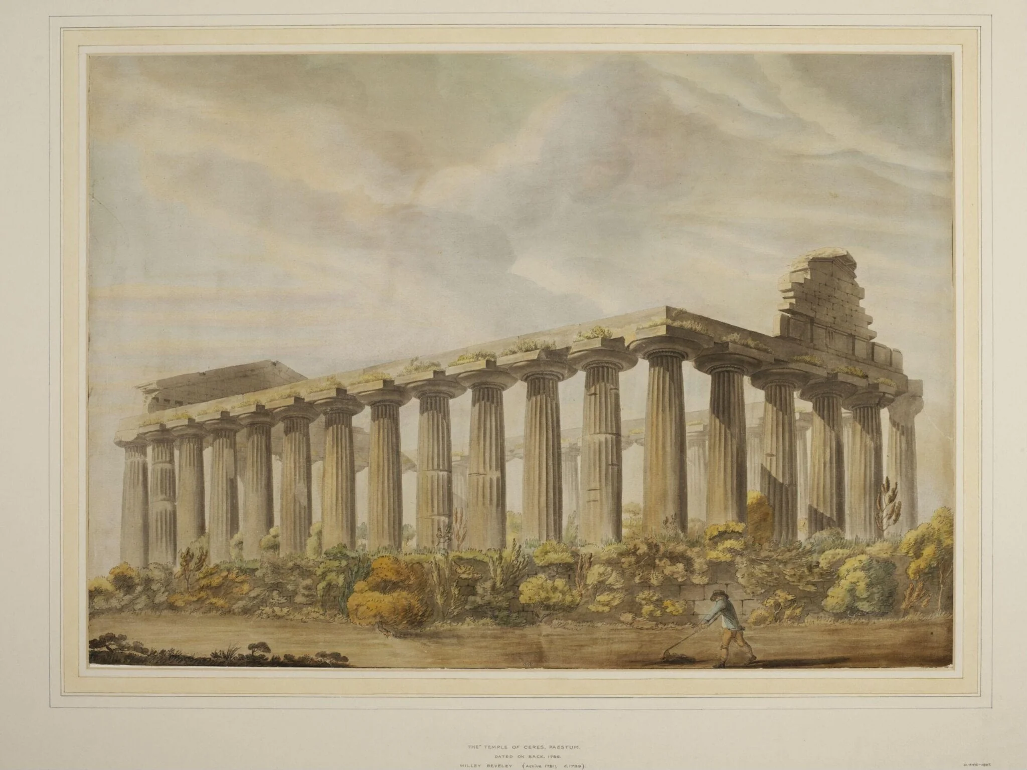 The Temple of Neptune, Paestum, detail