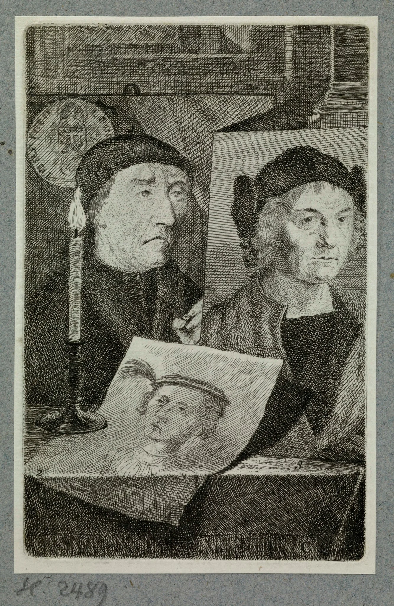 Albrecht Dürer d.Ä. and two other artists, detail