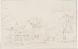 A house, with trees, by Thomas Sidney Cooper, 1850