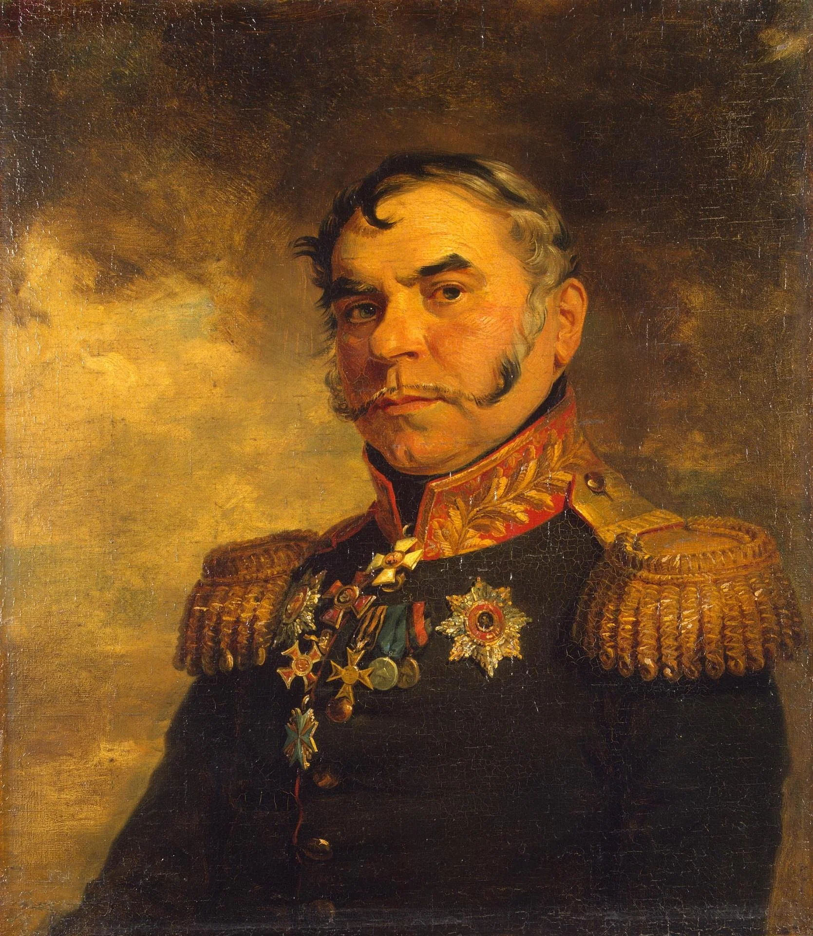 Portrait of Grigory I. Lisanevich (1756-1832), detail