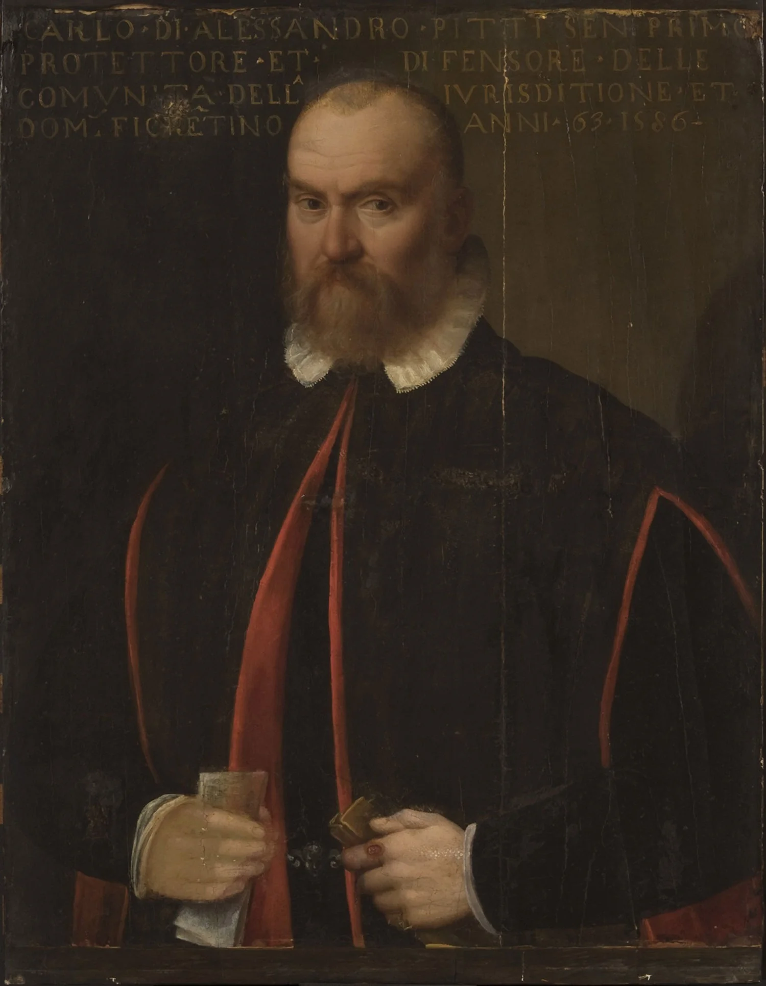 Portrait of Carlo Pitti, detail