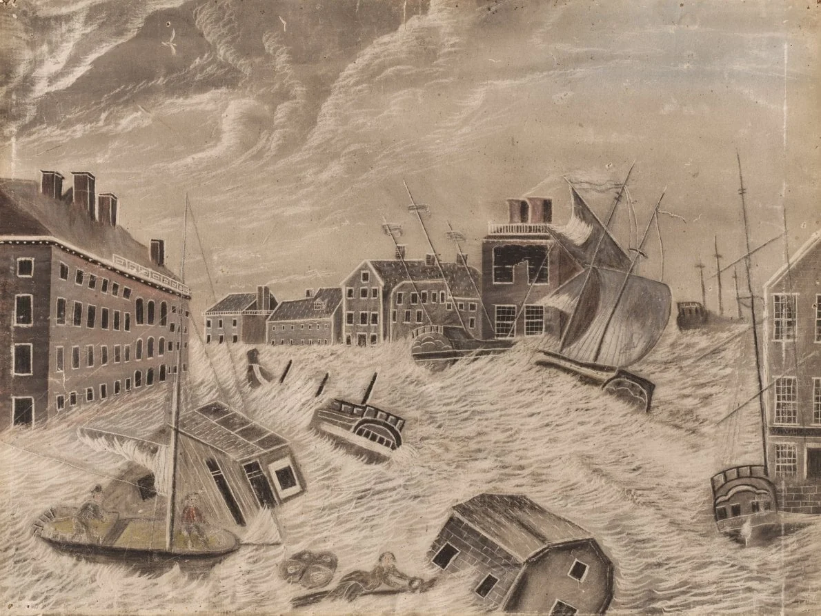Market Square, Providence, Rhode Island, During the Great September Gale, detail
