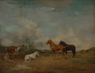Arab Encampment, by Eugène Fromentin, oil, 1873