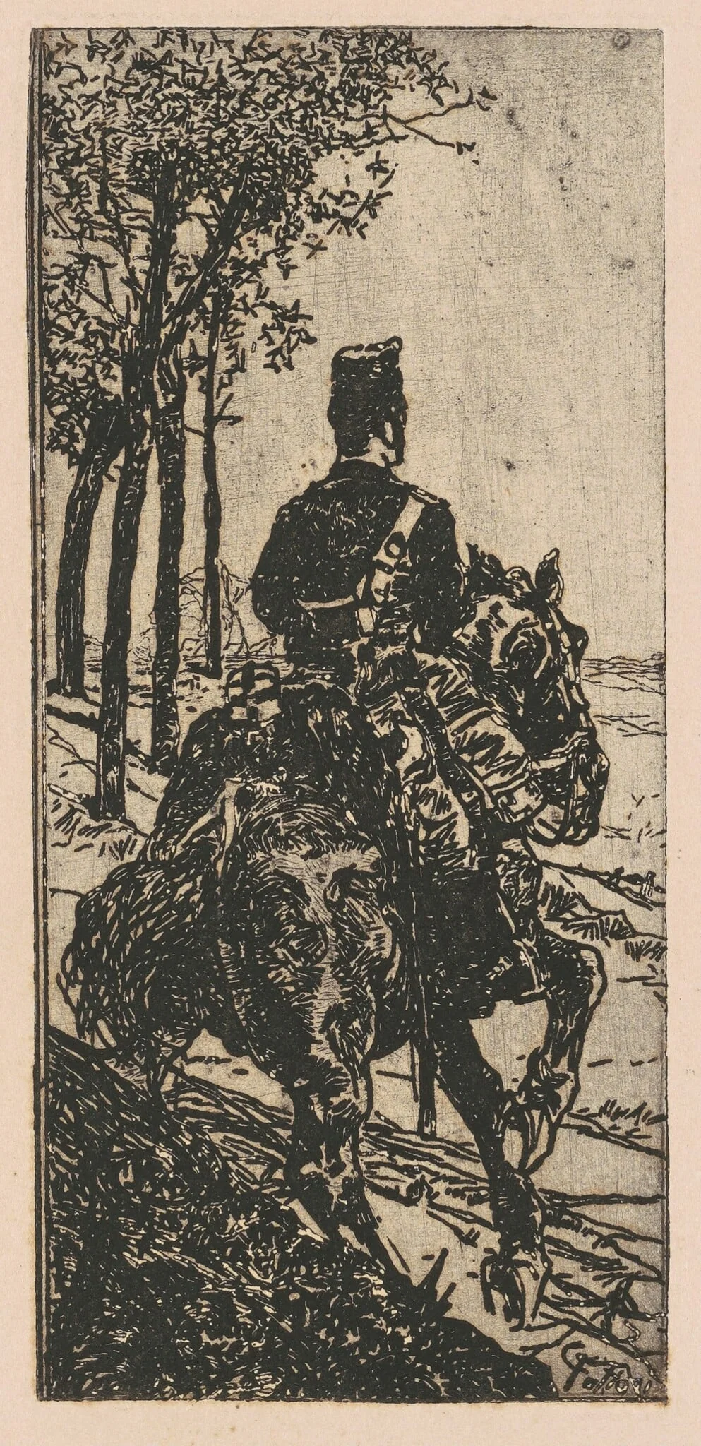 Artillery Soldier on Horseback (Soldato di artiglieria a cavallo), detail