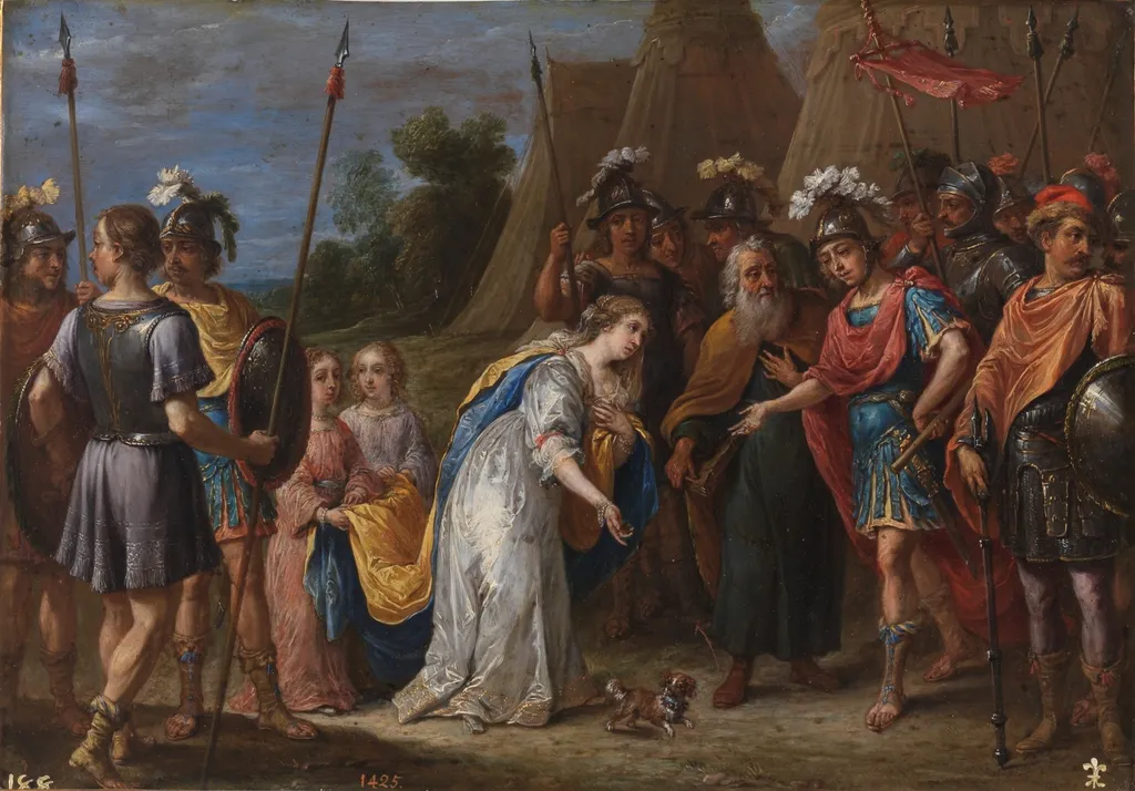 Armida ante Godofredo de Bouillon, by David Teniers the Younger, oil, 1628