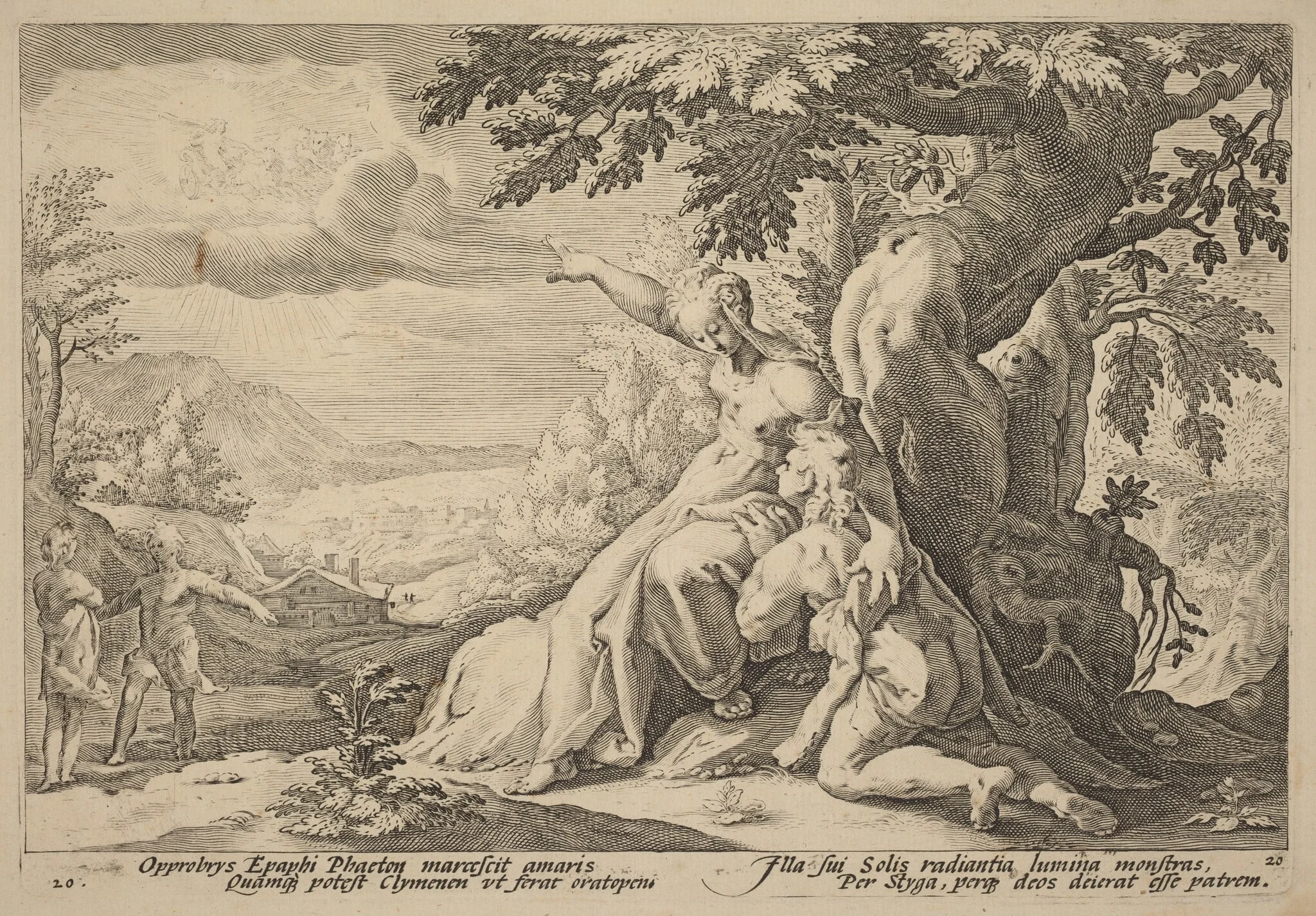 Clymene Urging Phaeton to Find Helios, detail