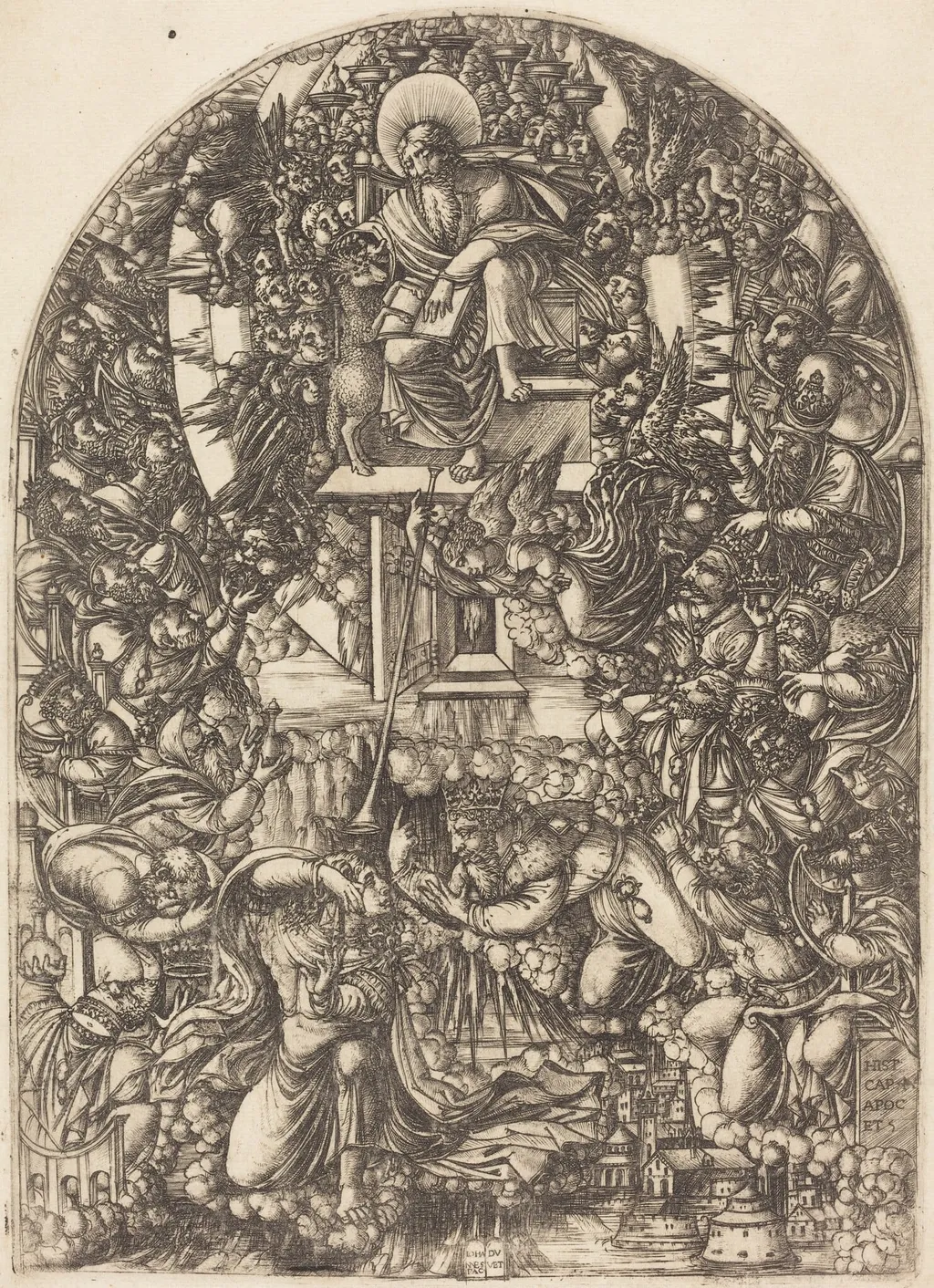 Saint John Summoned to Heaven, by Jean Duvet, ink, 1551