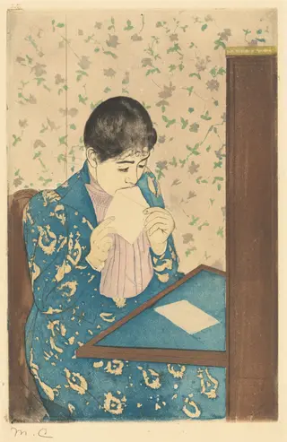 The Letter, by Mary Cassatt, ink, 1890