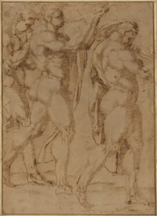 Triumphal Procession, by Baccio Bandinelli, ink, 1524