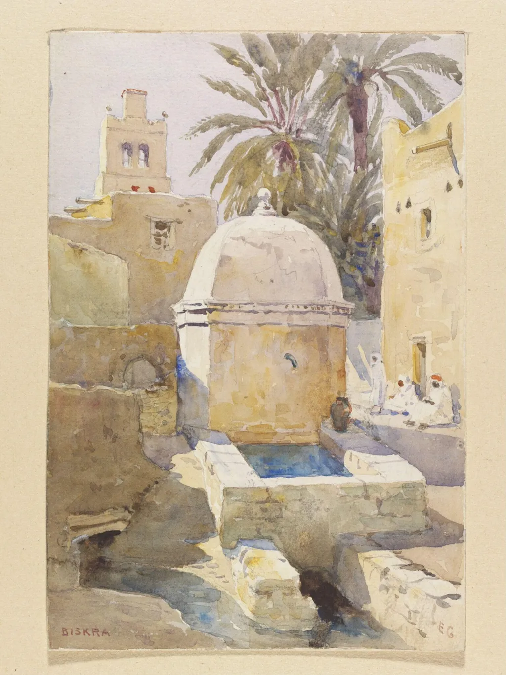 Biskra, by Earnest George, watercolor, 1894
