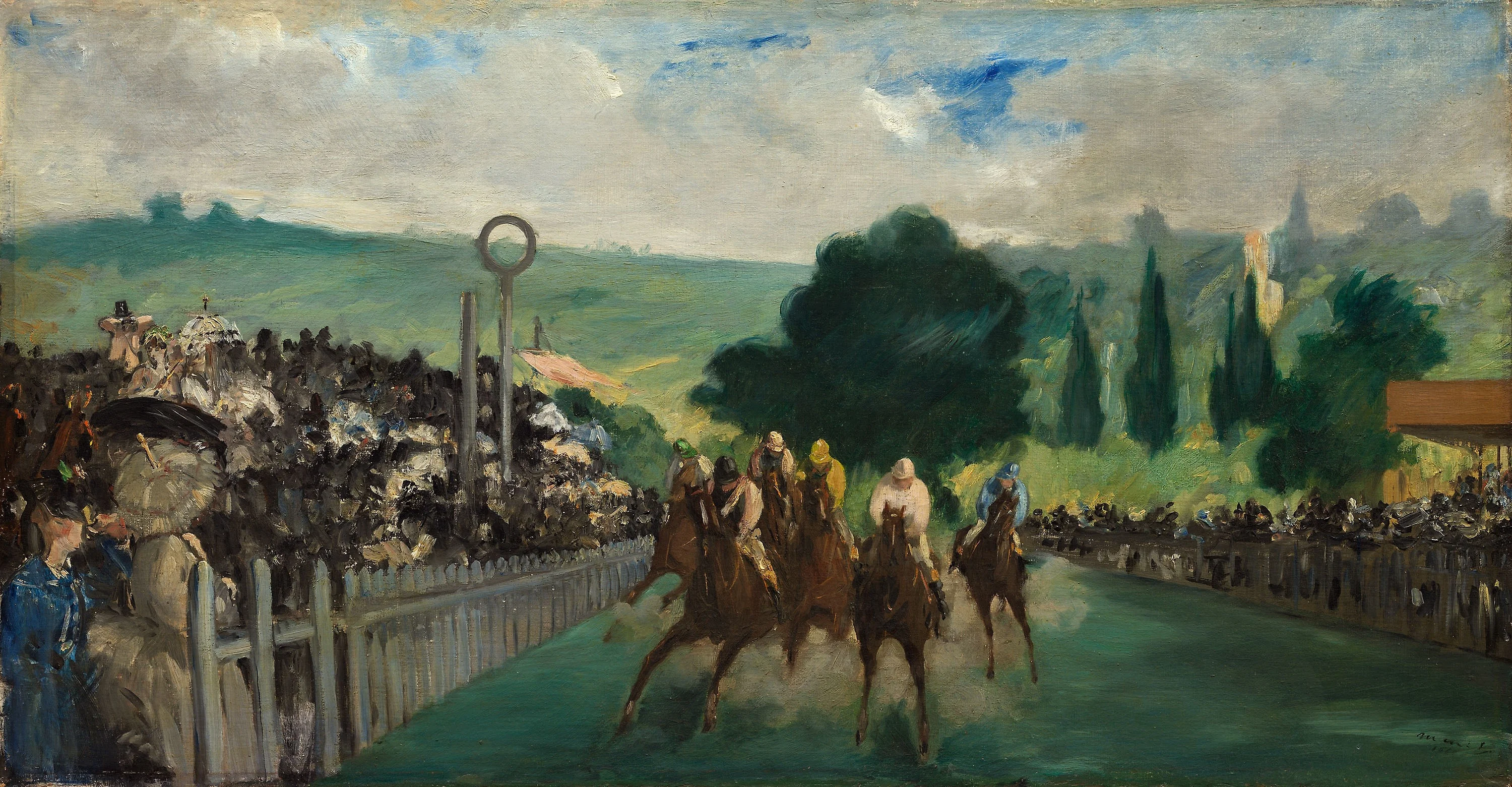 The Races at Longchamp, detail