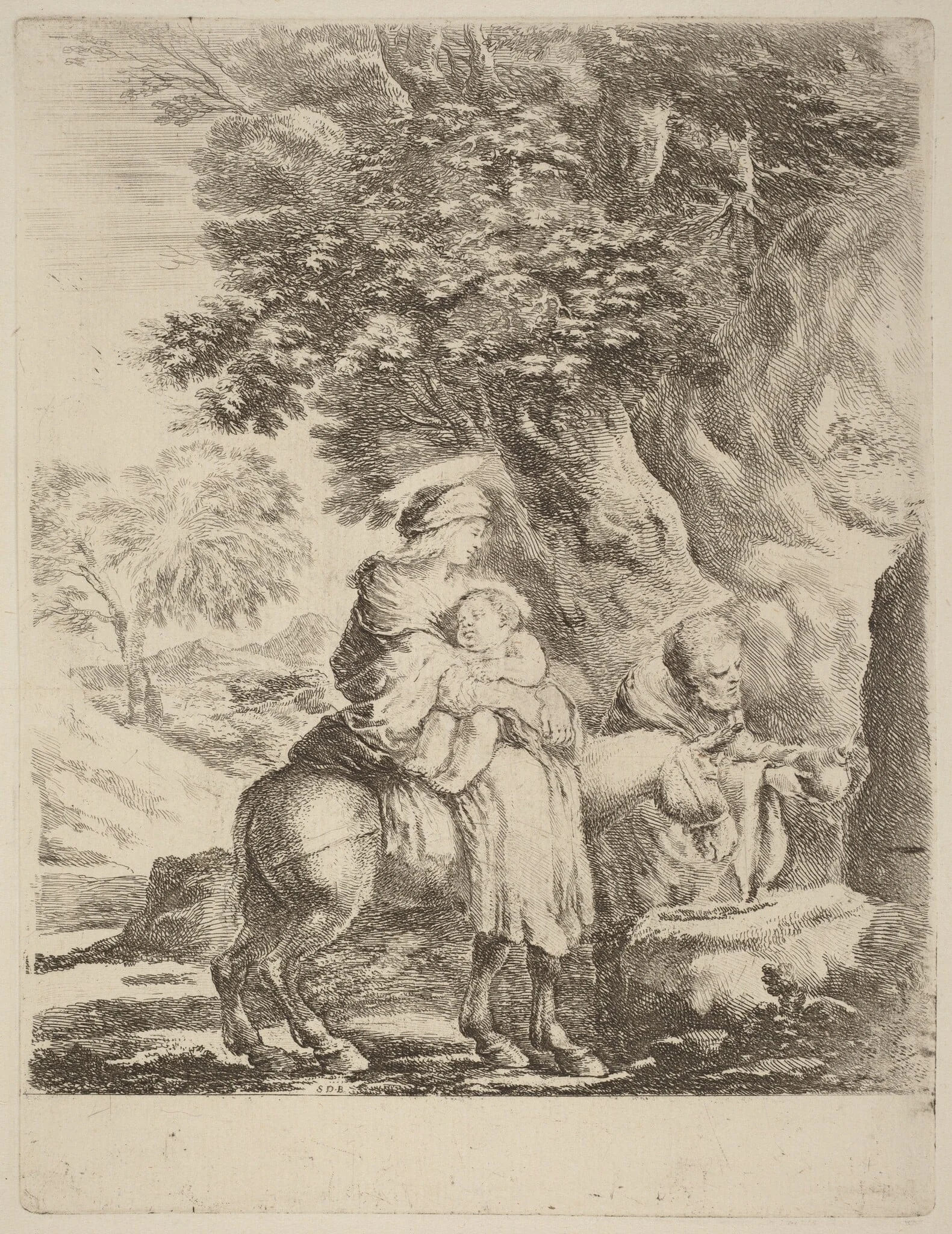 The Flight into Egypt, detail