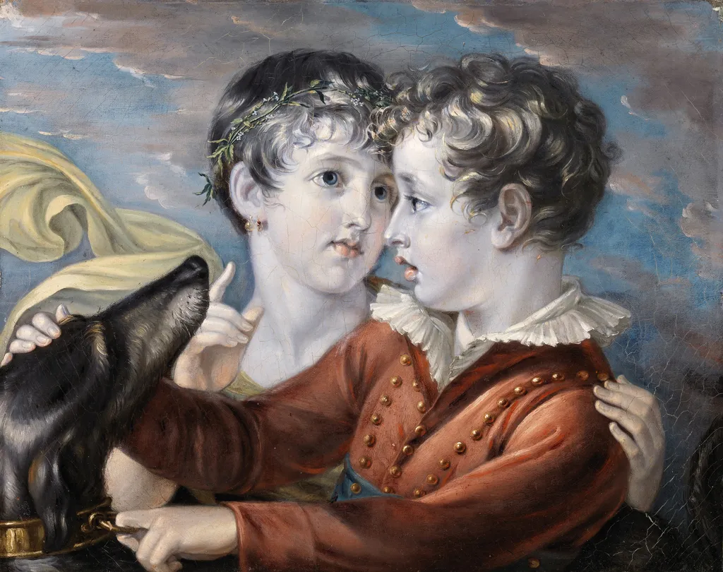 Portrait of Lady Sarah Elizabeth and The Hon. Jeffrey Amherst, by Robert Fagan, oil, 1811