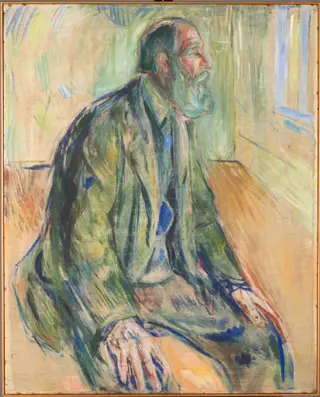 Børre by the Window, by Edvard Munch, tempera, 1910