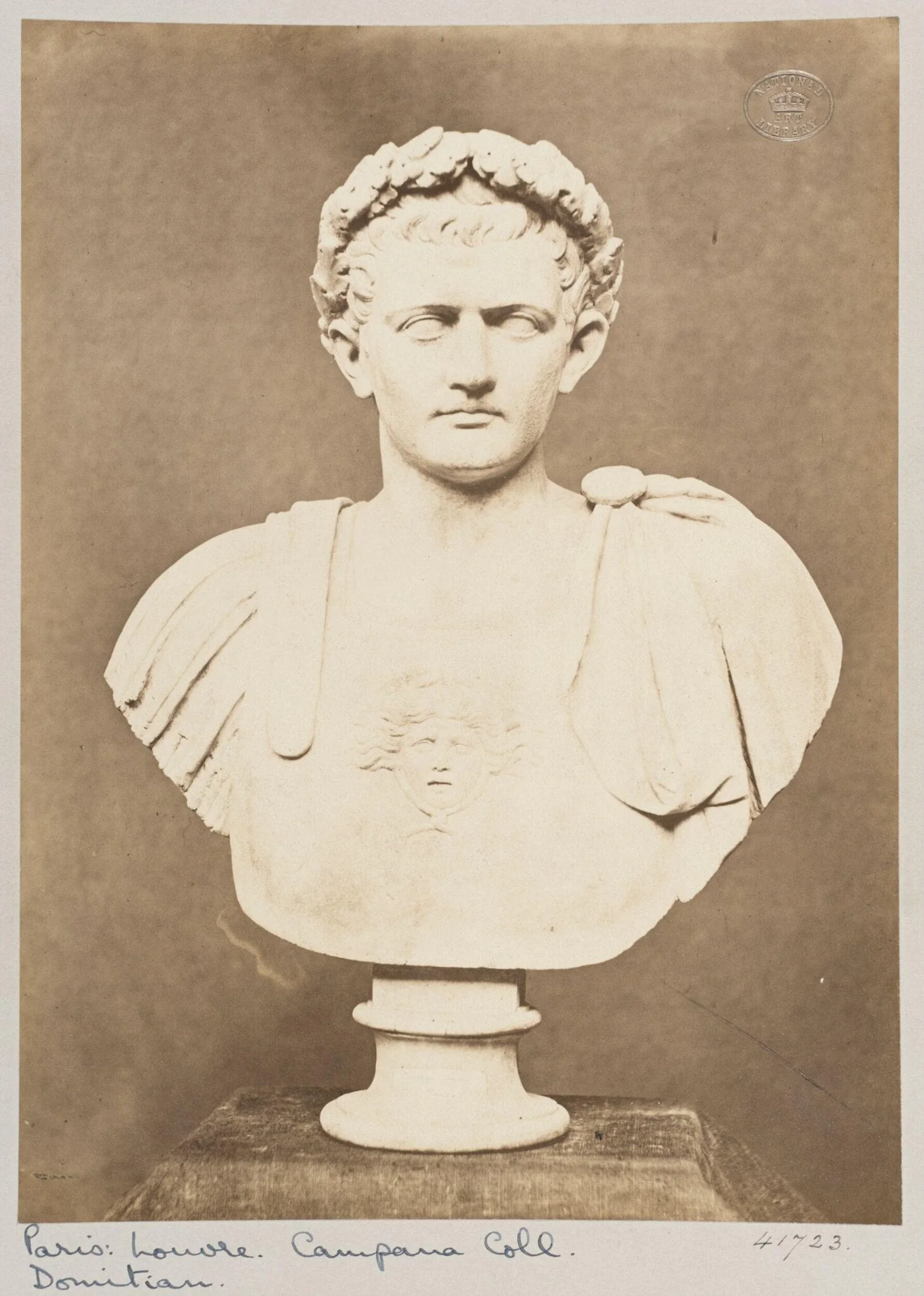 Marble bust of the Emperor Domitian, detail