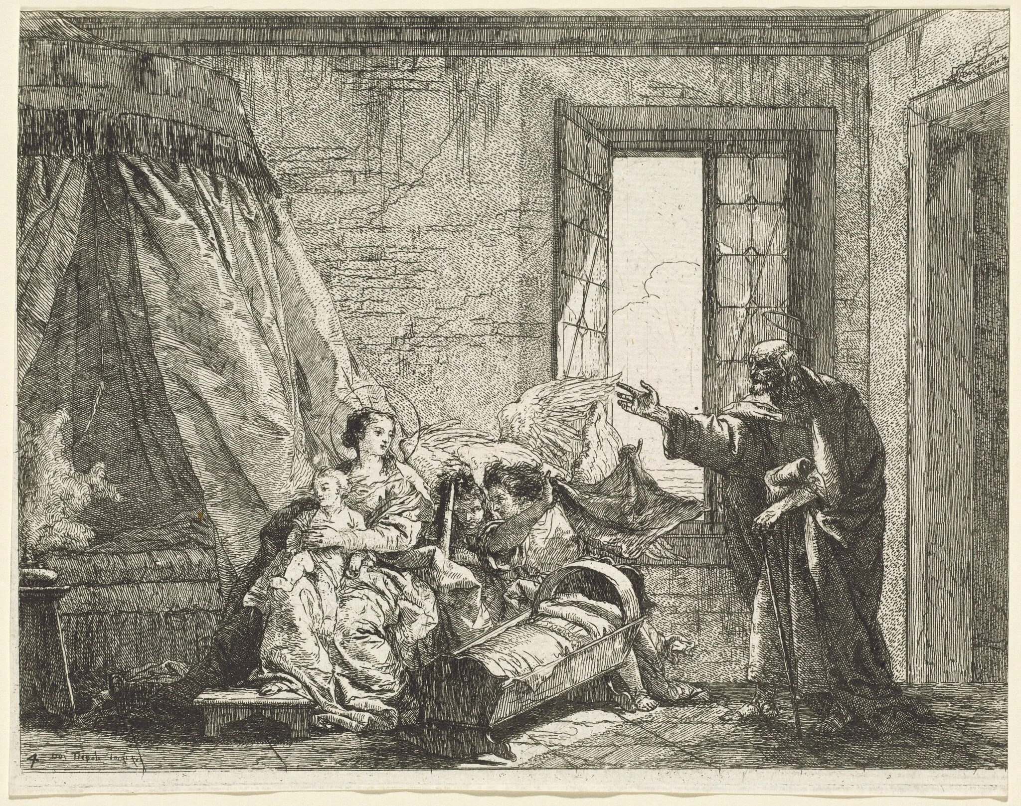 Joseph Relays to Mary God's Command to Flee, detail