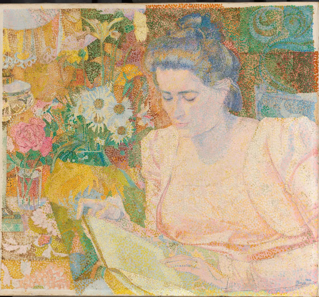Portrait of Marie Jeanette de Lange, by Jan Toorop, unspecified, 1900