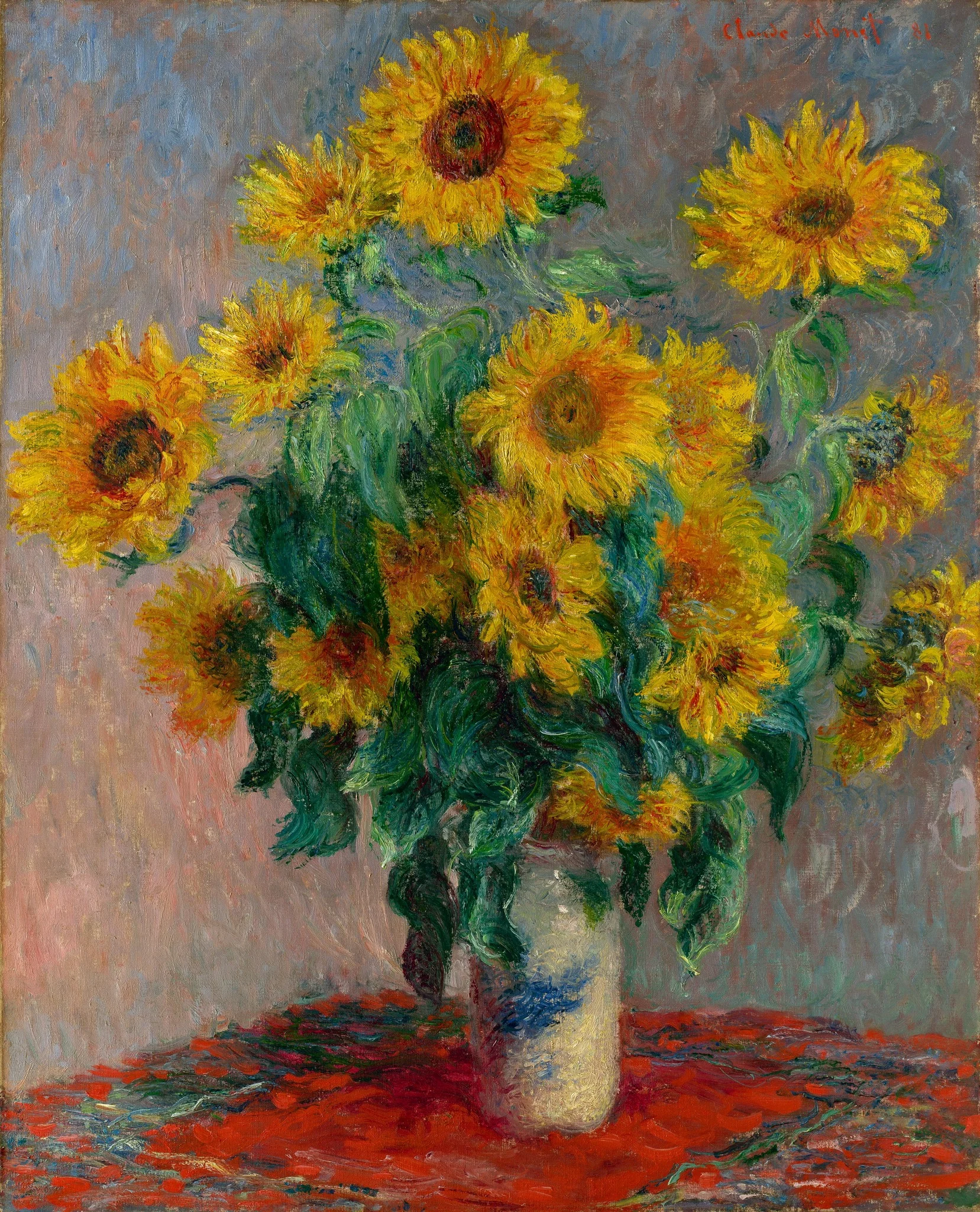 Bouquet of Sunflowers, detail