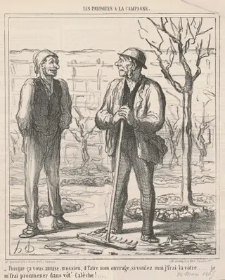 Pisque ca vous amuse ..., by Honoré Daumier, ink, 1865