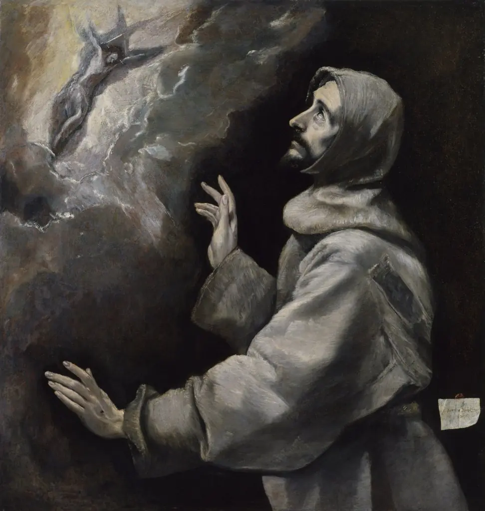 Saint Francis Receiving the Stigmata, by El Greco, oil, 1594