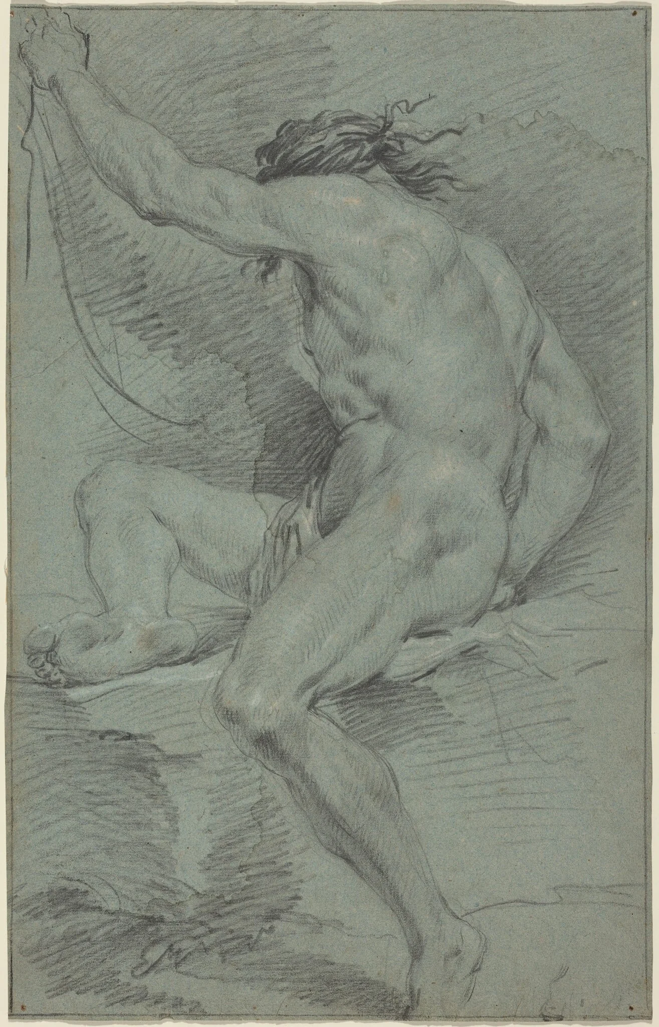 Nude Figure (academic study), detail