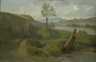 River Landscape, by Alexandre-François Desportes, unspecified, 1714