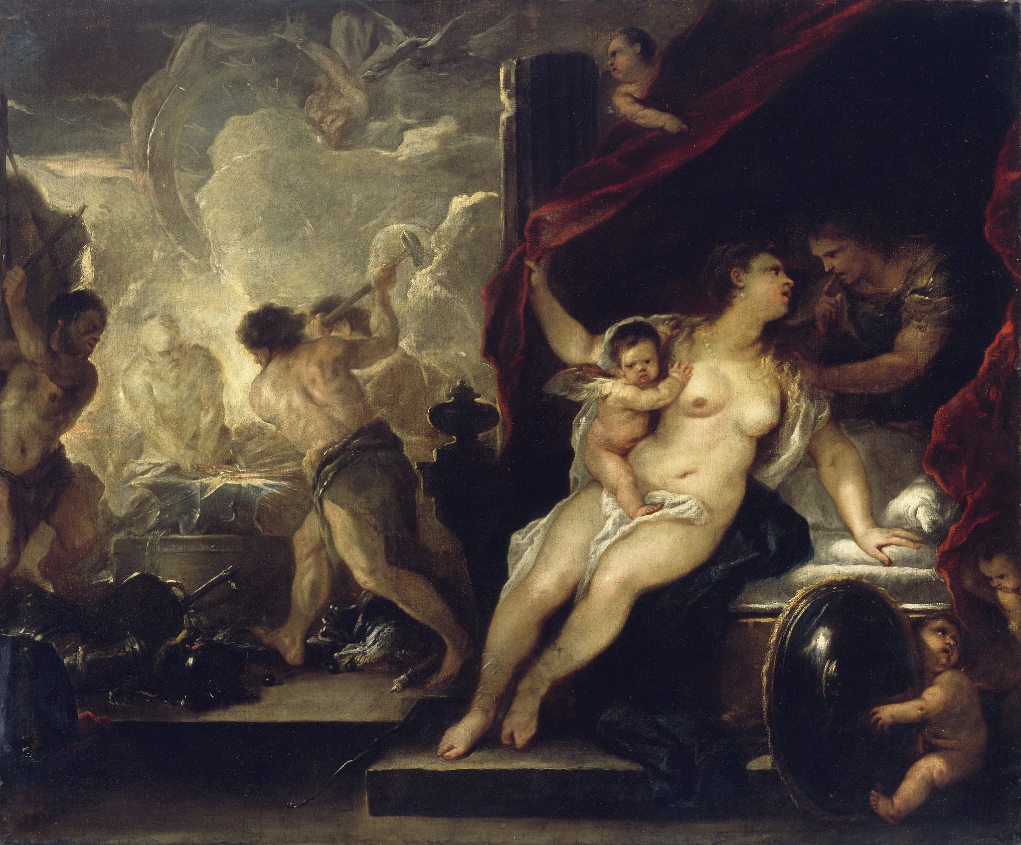 Venus, Mars and the Forge of Vulcan, detail