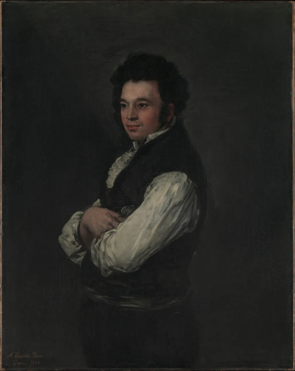 Portrait of Tiburcio Pérez y Cuervo, the Architect, by Francisco de Goya, oil, 1820